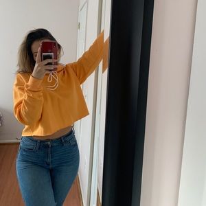 Orange cropped sweater